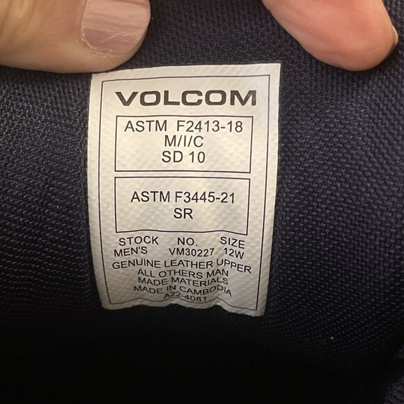 Volcom Evolve Skate Work Shoes Composite Toe Slip-Resistant Blue  Men's 12W Work - Picture 15 of 16